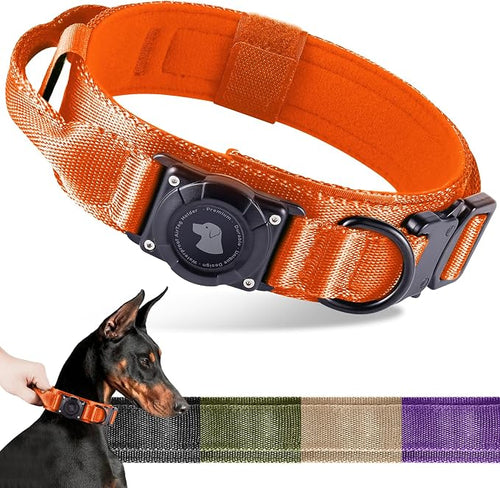 2026 Upgrade Waterproof AirTag Dog Collar, Military Tactical Dog Collar by ODOKELE