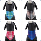 30 Pack Large Plaid Dog Bandanas Stitch Dog Bandana Bulk Reversible Print One - Image 4