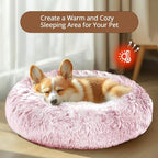 JOLLYVOGUE Calming Dog Bed Medium Size Dog, Anti-Anxiety Donut Medium Pet Bed - Image 4