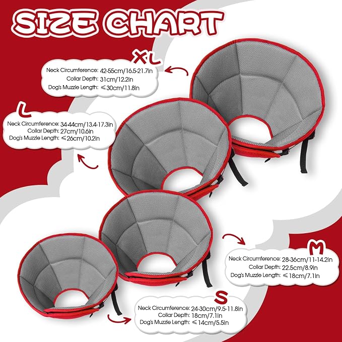 Dog Cone for Large Dogs After Surgery, Soft Dog Cone Collar for Dogs to Stop - Image 2