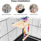 Natural Wood Bird Perch Platform - Image 7