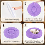 28in Large Dog Bed, Medium Size Dog and Cats, Calming Donut Bed - Image 6