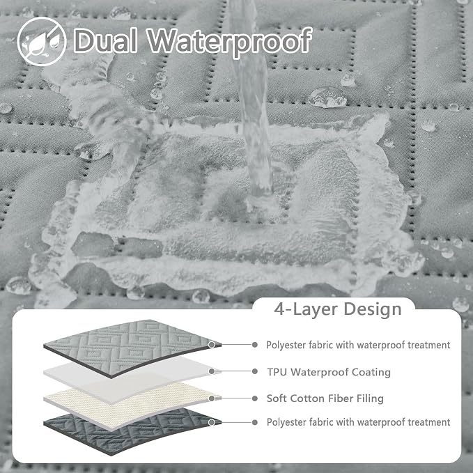 hyha Waterproof Dog Blanket, Soft Dog Bed Cover Pet Blankets, Waterproof Sofa - Image 2