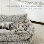 Hollypet Cat Bed Fluffy Plush Mutifuctional Double-Layer Soft Pet Couch - Image 4