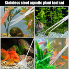 Aquarium Aquascaping Tool Stainless Steel Aquascape Tools Kit 4 in 1 Anti-Rust - Image 8
