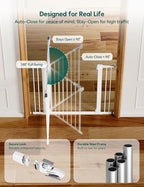 Babelio Baby Gate, 29-48 Inch Auto Close Pet Gate PressGuard P7, Easy Install - Image 6