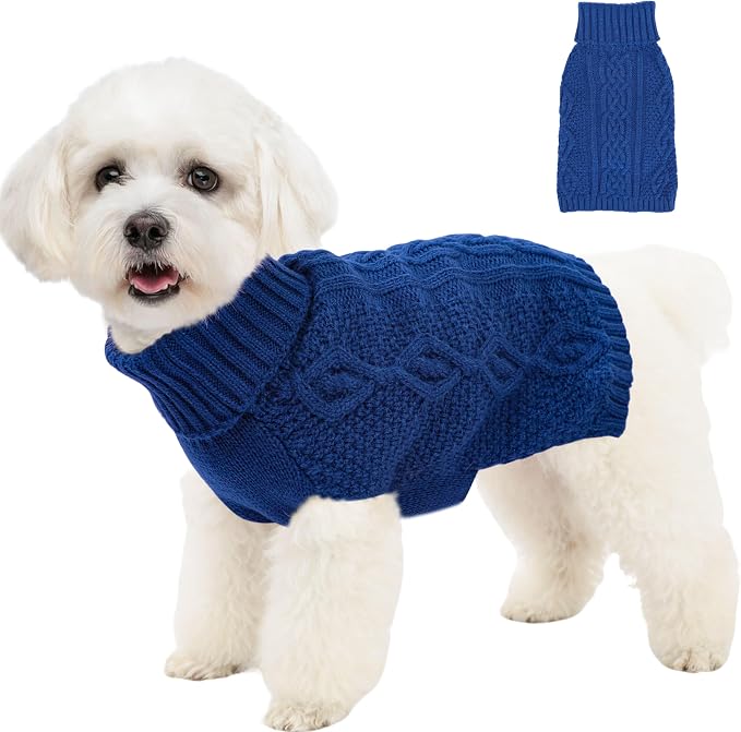 Dog Sweaters for Small Dogs Turtleneck Knit Dog Sweaters Lightweight Puppy by Puppishy