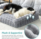 Faux Fur Orthopedic Dog Bed, Super Soft Large Dog Bed, Supportive Foam Bolster - Image 4