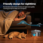 Cat Water Fountain Stainless Steel: 2.6L Cat Fountain - Image 8