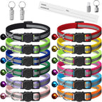 12 Pack Reflective-Breakaway Cat Collars by ExtodryPremiumCatCollarswithbell