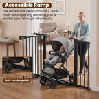 29.7-46" Extra Wide Baby Gate for Stairs, Pressure Mounted Dog Gate Indoor for - Image 5