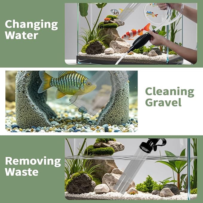 5ft Aquarium Siphon Vacuum Cleaner-Hand Siphon Pump Water Changer - Image 7