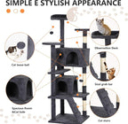 BestPet | 62" Cat Tree Tower | Dark Gray | Sturdy, Hanging Cat Toys, - Image 6
