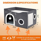 Indoor Heated Cat House, Adjustable Temperature Cat Heating Bed - Image 2