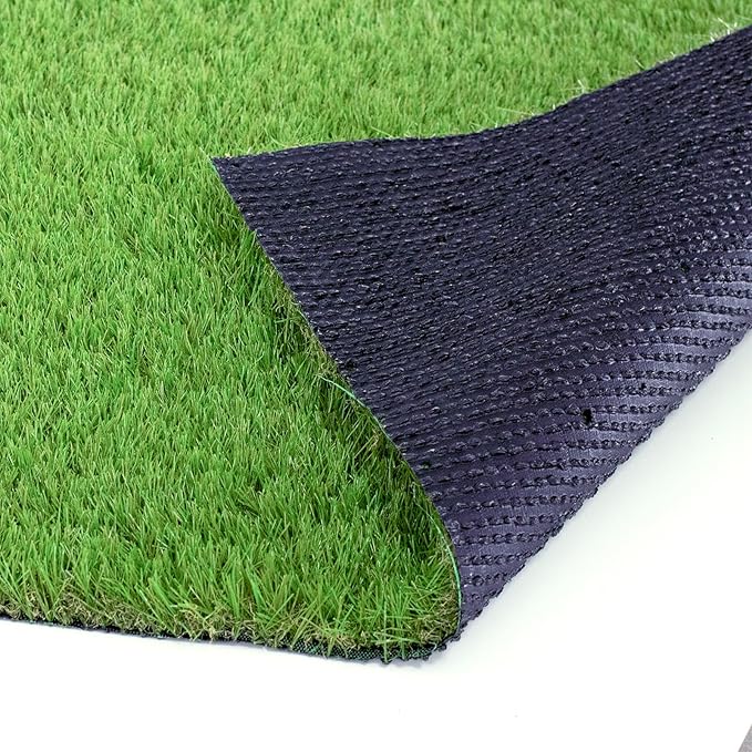Artificial Grass Rug Outdoor Indoor 14FTX26FT Fake Grass Carpet Green Synthetic - Image 2