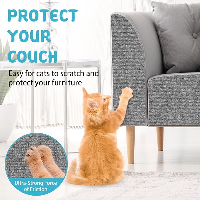 Climbing Cat Scratcher Mat Trimmable Cat Scratching Post Carpet 157.4’’x15.8’’ - Image 4