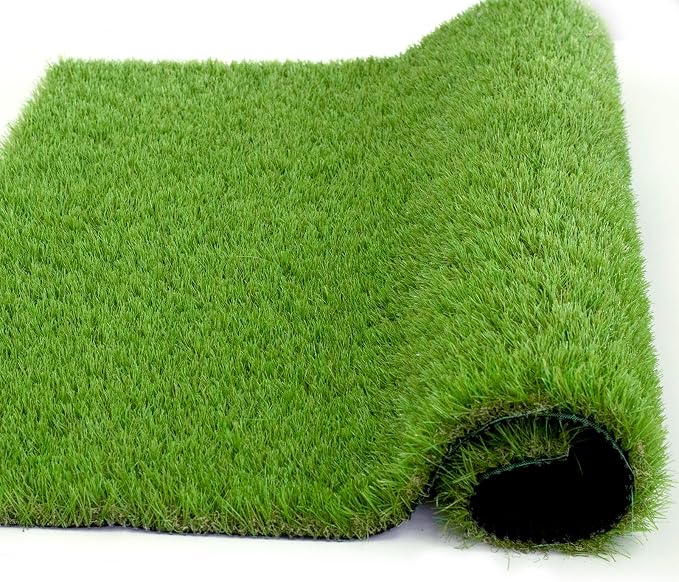 Artificial Grass Rug Outdoor Indoor 10FTX62FT Fake Grass Carpet Green Synthetic - Image 3