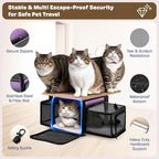 Top and 2 Sides Expandable Pet Carrier 17x11x9.5, TSA Airline Approved Small - Image 5
