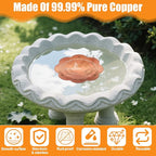 2P 4inches Bird Bath Purification Disk, 99.99% Pure Copper Bird Bath Disc Safe - Image 3