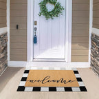 Tinideya 2 Pcs Door Mat Welcome Non Slip Coir Mats Floor Layering Doormats - Image 7