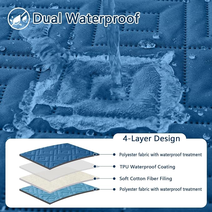 hyha Waterproof Dog Blanket, Soft Dog Bed Cover Pet Blankets, Waterproof Sofa - Image 2