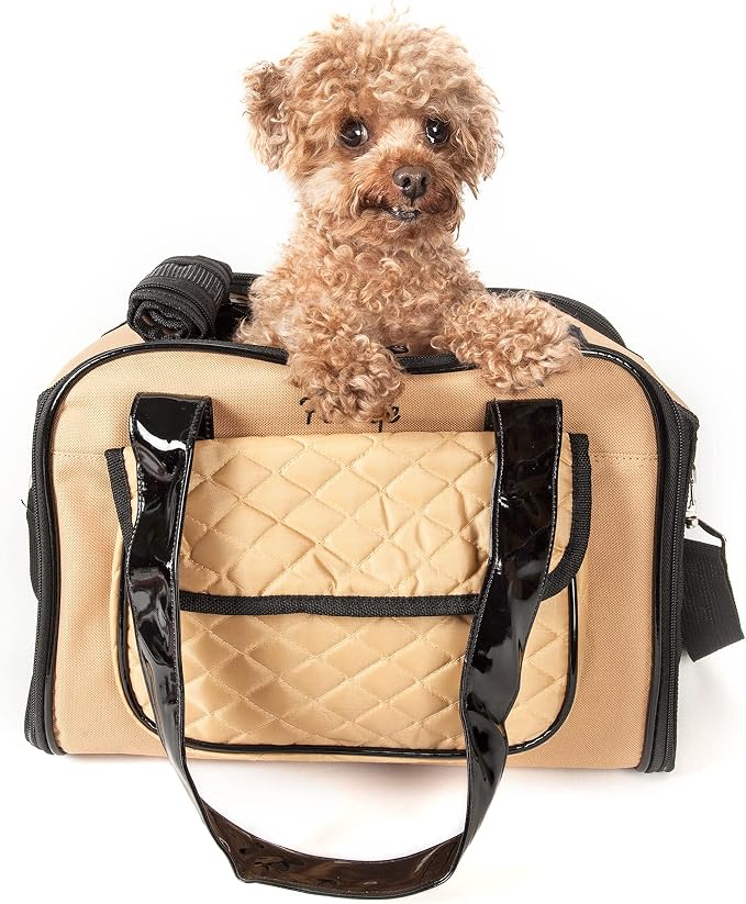 Pet Life ® 'Mystique' Fashion Designer Travel Soft-Folding Airline Apprived Pet by PET+LIFE