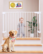 Cumbor 29.2–43" Baby Gate for Stairs, Wall-Mounted, Expandable No Bottom Bar by Cumbor
