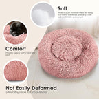 Dogs Bed for Small Dogs, Anti-Anxiety Washable Round Bed - Image 4