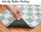 Ralxion Checkered Dog Feeding Mat, Absorbent Mats - Image 4