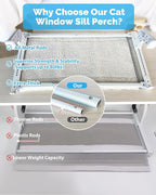 Heavy-Duty Cat Window Sill Perch All-Metal Frame Supports up to 120 lbs – - Image 4