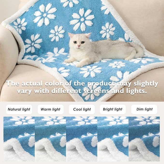 Waterproof Blanket for Dog Puppy Cat, Cute 3D Textured Flower Dog Blanket for - Image 7