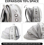 Cat Backpack Carrier, Back Expandable Pet Backpack - Image 5