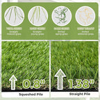 Artificial Grass Rug Indoor Outdoor, 7.7 x 8.7FT Faux Grass Turf - Image 7