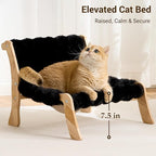 Solid Wood Cat Couch Bed for Indoor Cats, Modern Cat Sofa - Image 3