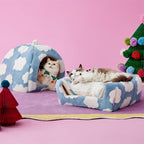Lesure Cute Cat Beds for Indoor Cats - 2 in 1 Large Cat Cave Bed for Puppy and - Image 2