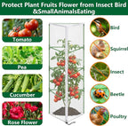 4 Pcs Garden Bird Netting for Triangle Plant Cage, Tomato Trellis Insect Bird - Image 5