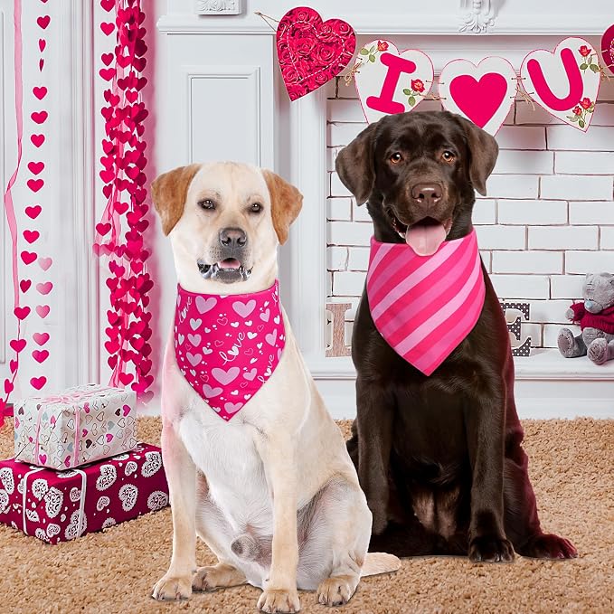 Valentines Dog Bandana St Patricks Day and Easter Dog Bandana XLarge 3PCS - Image 4