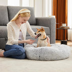 Sweetcrispy Donut Dog Bed, Large Round Calming Cat Bed - Image 7