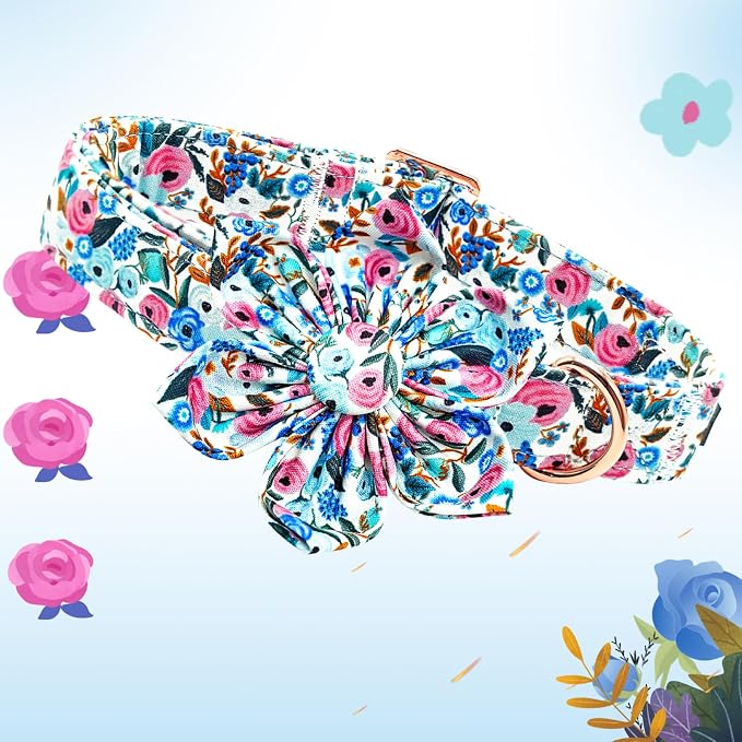 Lionheart glory Dog Collar Flowers Collar Floral Dog Collar - Image 4
