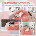 rabbitgoo Dog Bed for Small, 24 inches Machine Washable, Fluffy Donut Pet Bed - Image 8