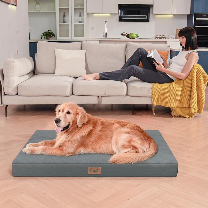 Comfort Dog Bed for Small Dogs & Cats, Waterproof Dog Crate Mat Orthopedic Egg - Image 6