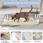 Teheao Stainless Steel Sifting Cat Litter Box - Image 4