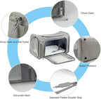 Soft Sided Carrier for Small Medium Cats Dogs, TSA Airline Approved Collapsible - Image 3