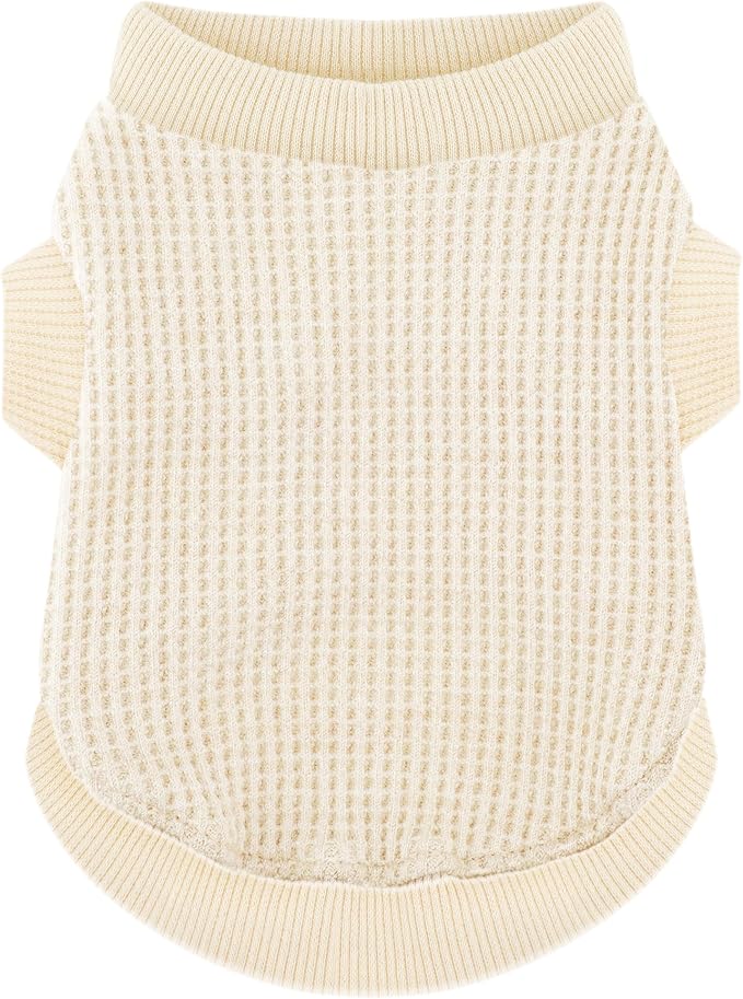Premium Pet Clothes: Beige Tank Top Dog Shirts by Paiaite