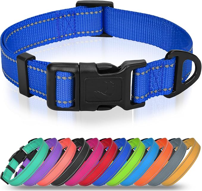 Joytale Large Dog Collar, Reflective and Adjustable Nylon Pet Collar by Joytale