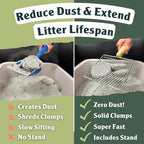 2 PACK Sprinkle & Sweep Metal Cat Litter Scoop - Image 2
