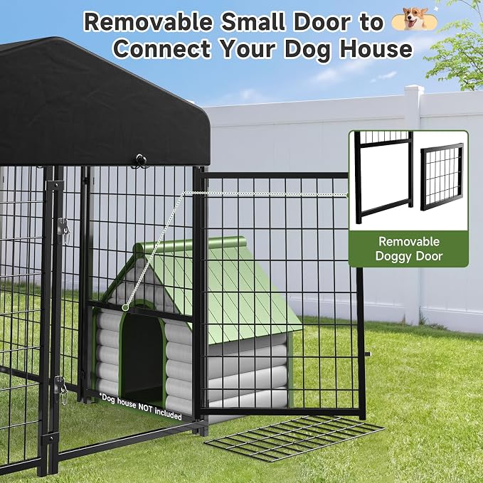 2PCS Dog Kennel Outdoor, Outside Dog Kennel - Image 2