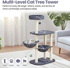 Small Cat Tree Tower with Lots of Scratching Posts - Image 6