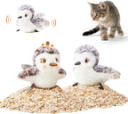 Potaroma Cat Toys 2 Pcs Flapping Sandpiper Pair-Mate, Lifelike Birds Chirp by Potaroma