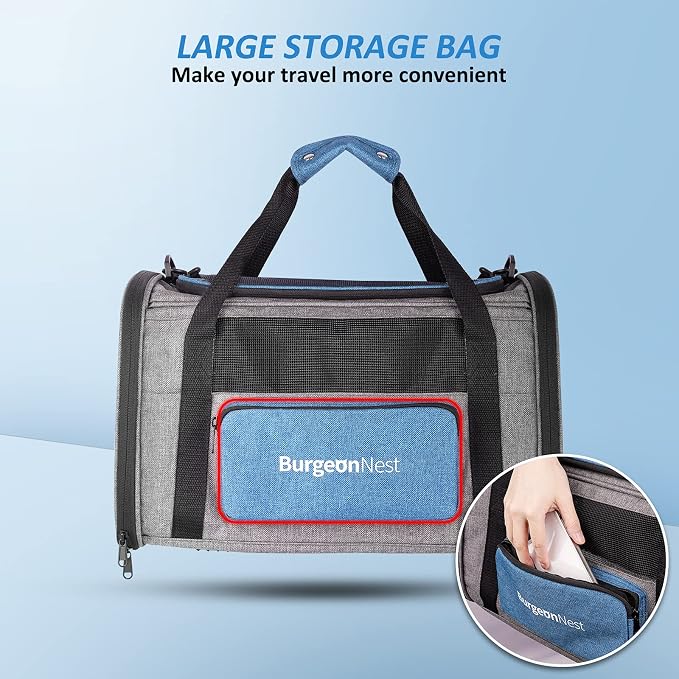BurgeonNest Cat Carriers for Small Cats Under 15, Medium Puppy Under 25 lbs - Image 6